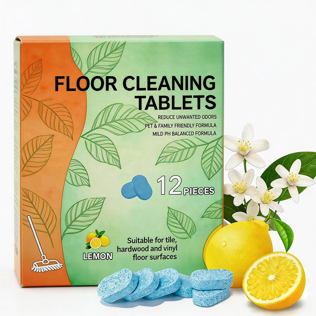 Efficient Floor Cleaning Tablets: Multi-Surface Solution (Lemon Scent)